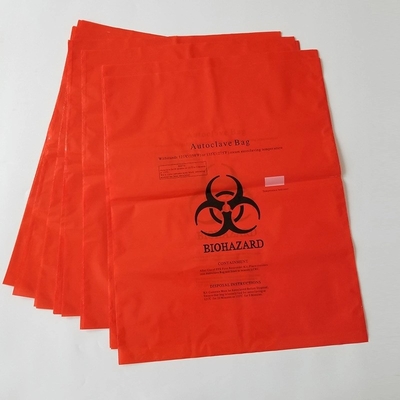 Túi đựng rác sinh học bằng nhựa PE y tế cho bệnh viện / phòng thí nghiệm
