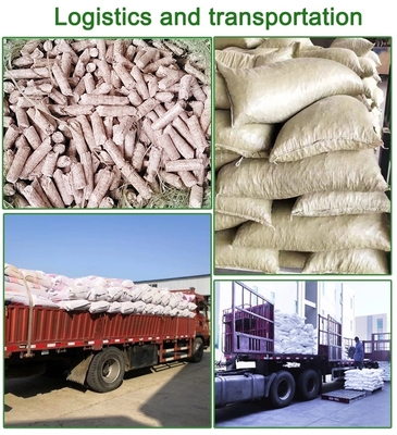 100% mùn cưa viên nén nhiên liệu gỗ sinh khối 15kg Túi trên 85% độ tinh khiết