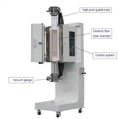 Lò nung ống đứng 1600 ℃ được sử dụng để xử lý nhiệt vật liệu bán dẫn