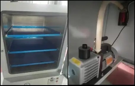 Nướng chân không ở nhiệt độ cao được sử dụng để làm khô và sưởi ấm các vật thể trong phòng thí nghiệm