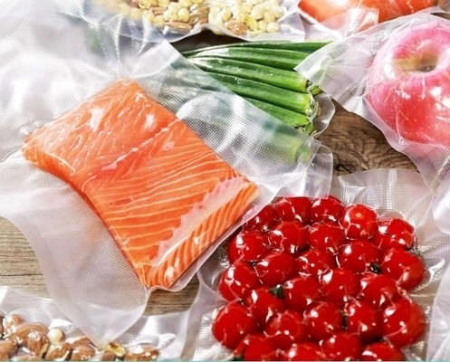 PE Hot Seal Túi nhựa QS Thực phẩm đông lạnh Tùy chỉnh thương hiệu BPA Free