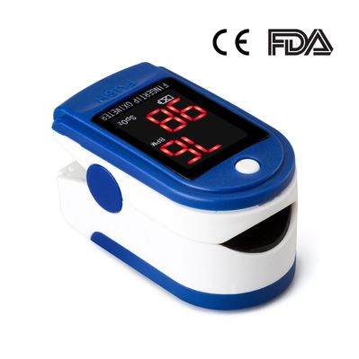 An toàn 58 * 32 * 33,2mm Máy đo nồng độ oxy xung 1060hPa với Màn hình nhịp tim OLED màu kép