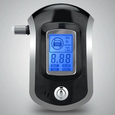 Màn hình LCD Phân tích nhanh Máy kiểm tra nồng độ cồn trong hơi thở với ống ngậm