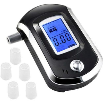 Màn hình LCD Phân tích nhanh Máy kiểm tra nồng độ cồn trong hơi thở với ống ngậm