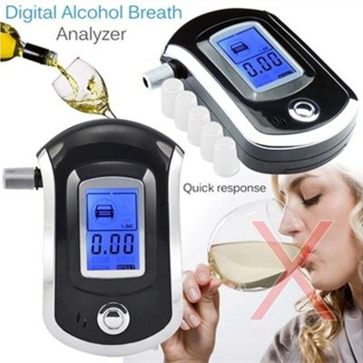 Màn hình LCD Phân tích nhanh Máy kiểm tra nồng độ cồn trong hơi thở với ống ngậm