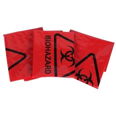 Túi xử lý chất thải nguy hiểm sinh học y tế LDPE / HDPE màu đỏ